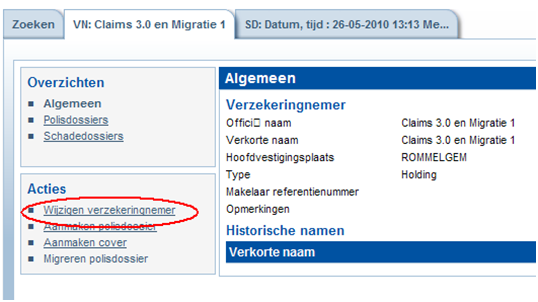 e-ABS Wijzigen verzekeringnemer