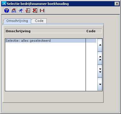 FHPS selectie bedrijfsnummer boekhouding
