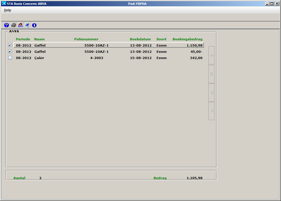 FRPHA_Selectie_boekingen