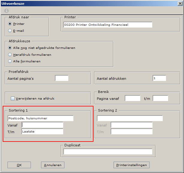 DAO_sortering op postcode