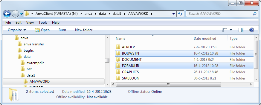 Mappen converteer doc