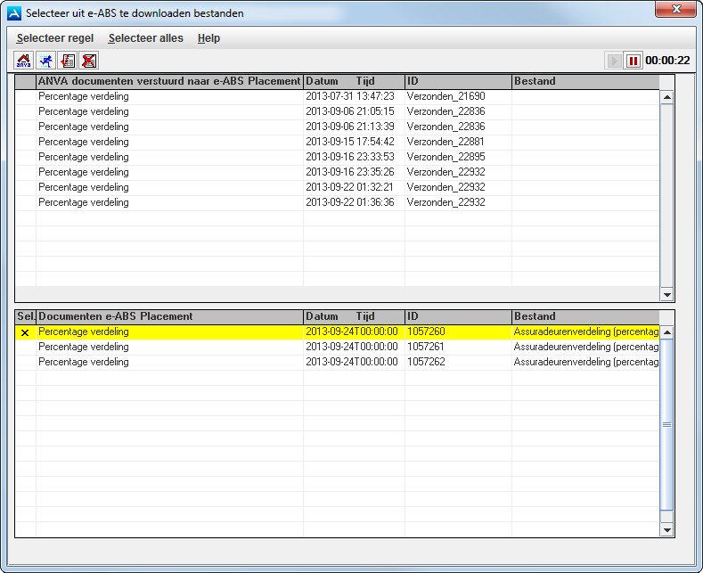 A_eABS documenten Placement ophalen