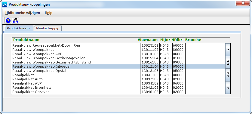 BOAK_productview selecteren