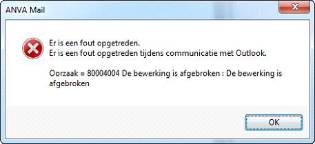 ANVA Mail 2.0 beveiliging weigeren