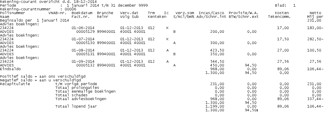 FRAO_Rekeningcourantoverzicht agent
