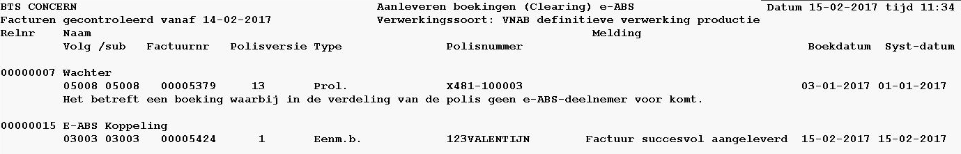 BOVEL_schadenummer in Clearing