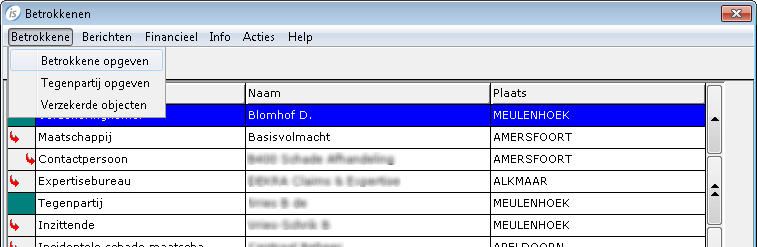 S_menu betrokkene opgeven