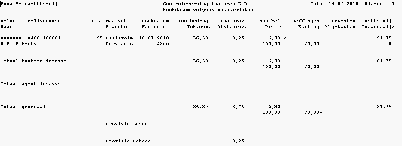 Volmachtincasso voorbeeld 1