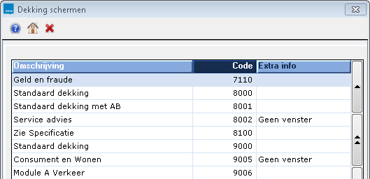 BVDV_servicedekking selecteren