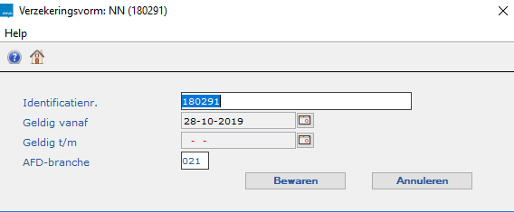 BLC_verzekeringsvorm Identificatienummer