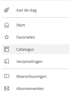 Catalogus menu