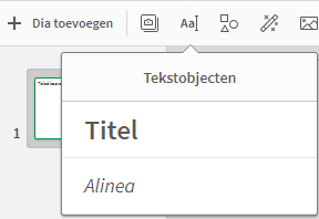 Tekst menu