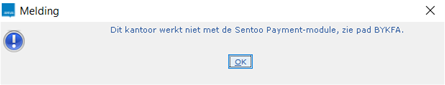 Melding kantoor werkt niet met Sentoo