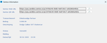 Sentoo factuurinformatie