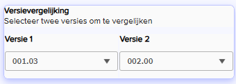 Versie vergelijking